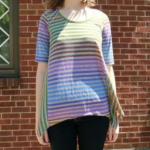 NWT flowy angled John Paul Richard blouse A22